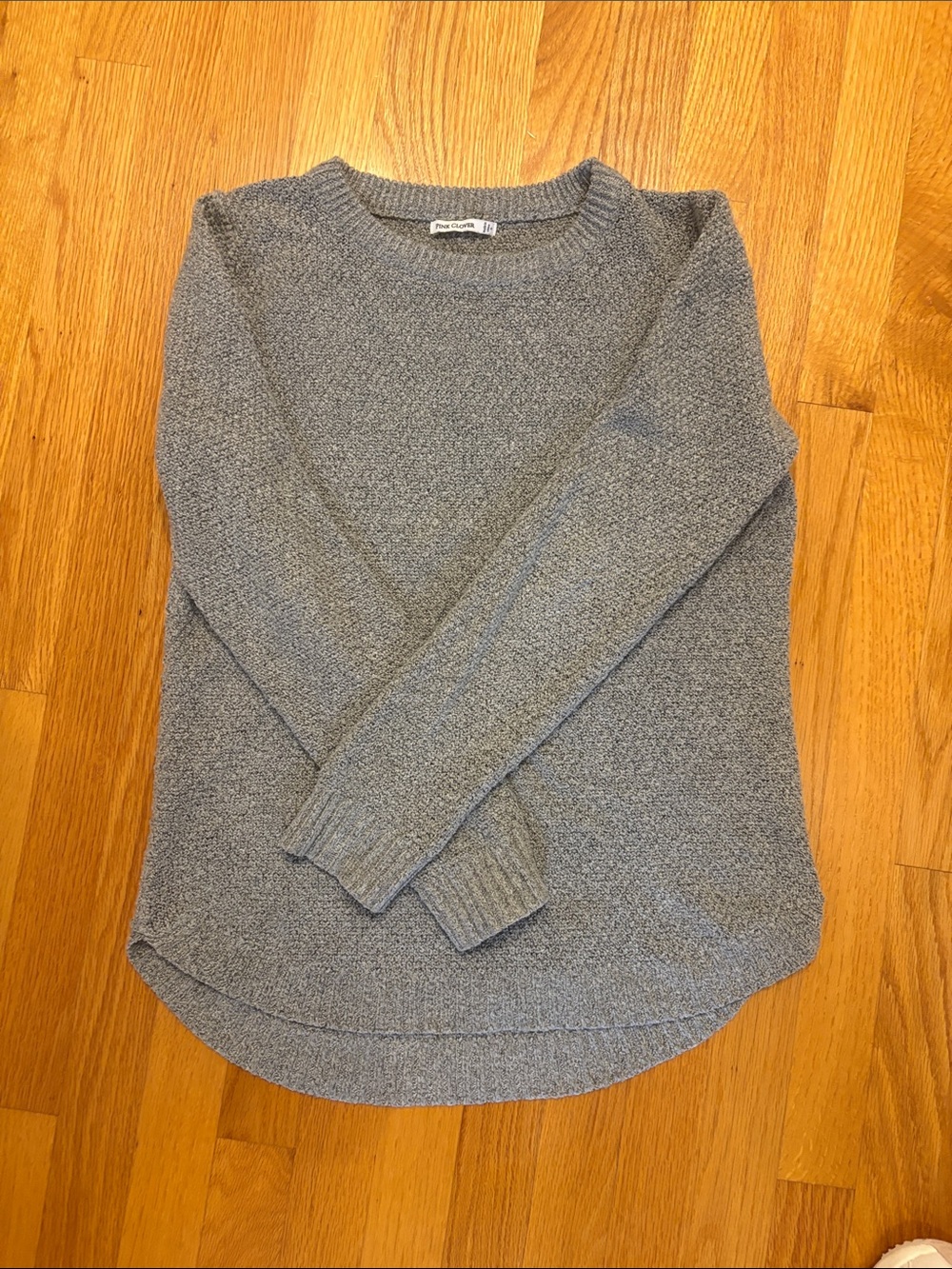 Pink Clover Heather Grey Crewneck Sweater - Women